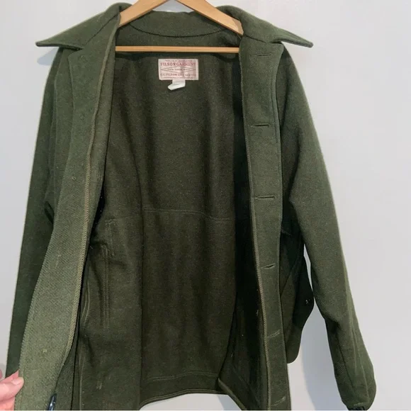 Filson Jacket Mens 46 Style 83 Vintage Double Mackinaw Cruiser Coat Wool USA